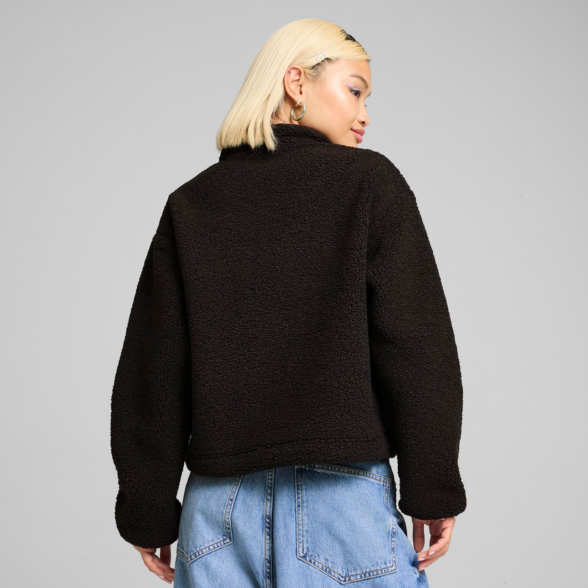 Puma Classics Winterized Half-Zip Kadın Siyah Sweatshirt