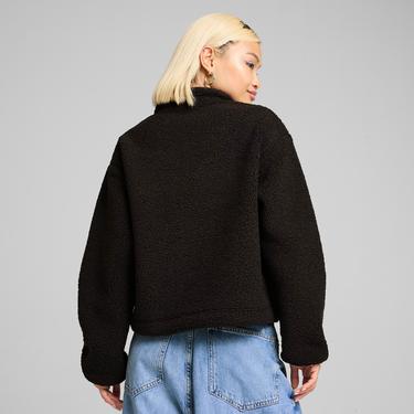  Puma Classics Winterized Half-Zip Kadın Siyah Sweatshirt