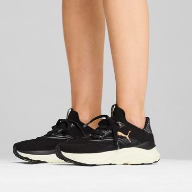 Puma Softride Mayve Leopard Kadın Siyah Spor Ayakkabı