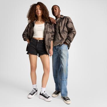  Converse Go-To Unisex Desenli Haki Yağmurluk