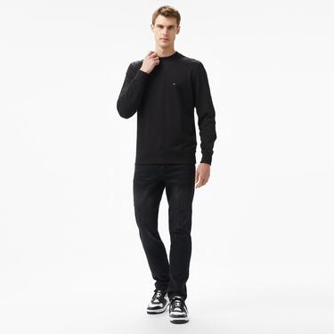  Tommy Hilfiger Essential Terry Crewneck Erkek Siyah Sweatshirt