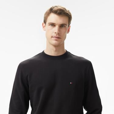  Tommy Hilfiger Essential Terry Crewneck Erkek Siyah Sweatshirt