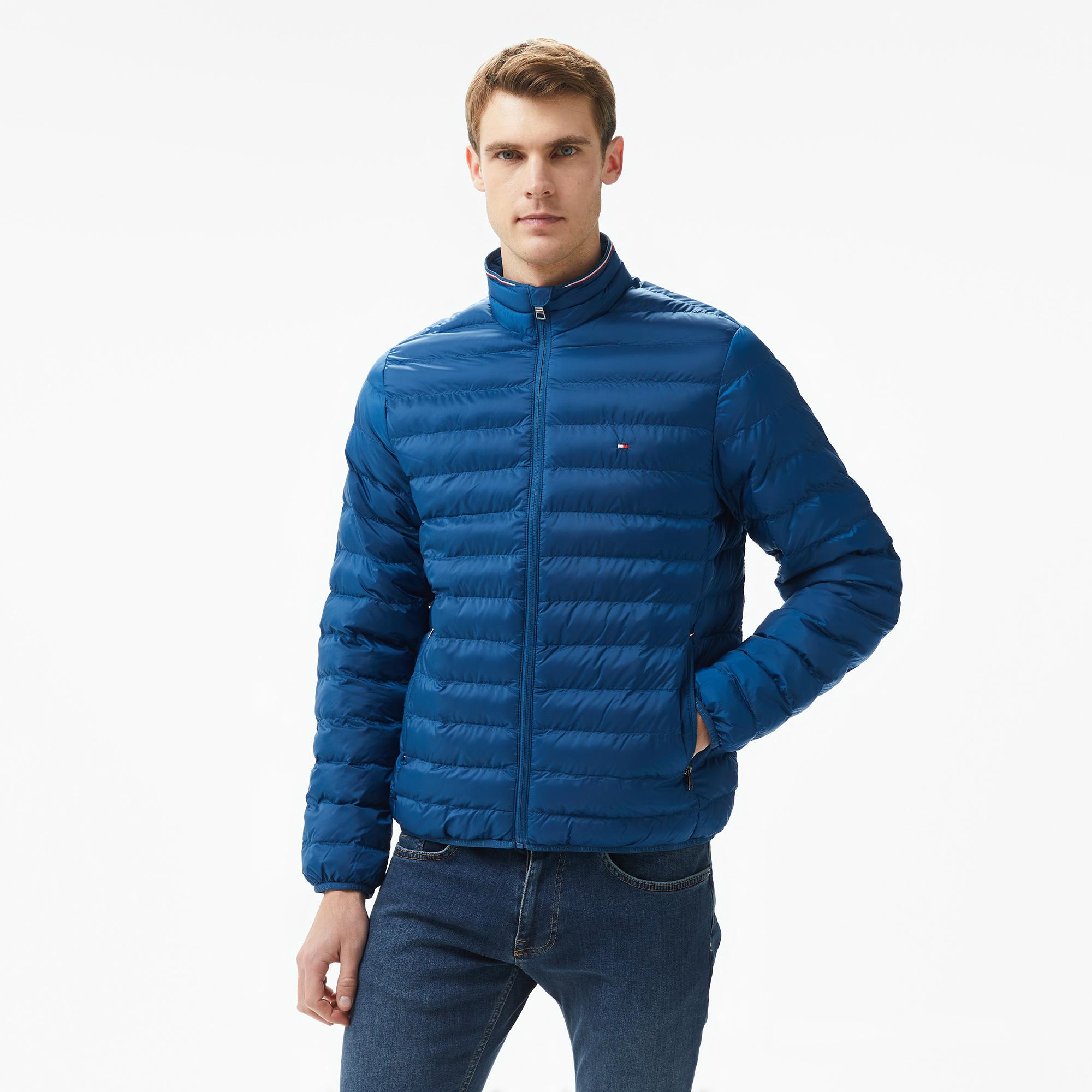 Tommy Hilfiger Core Packable Recycled Erkek Mavi Ceket