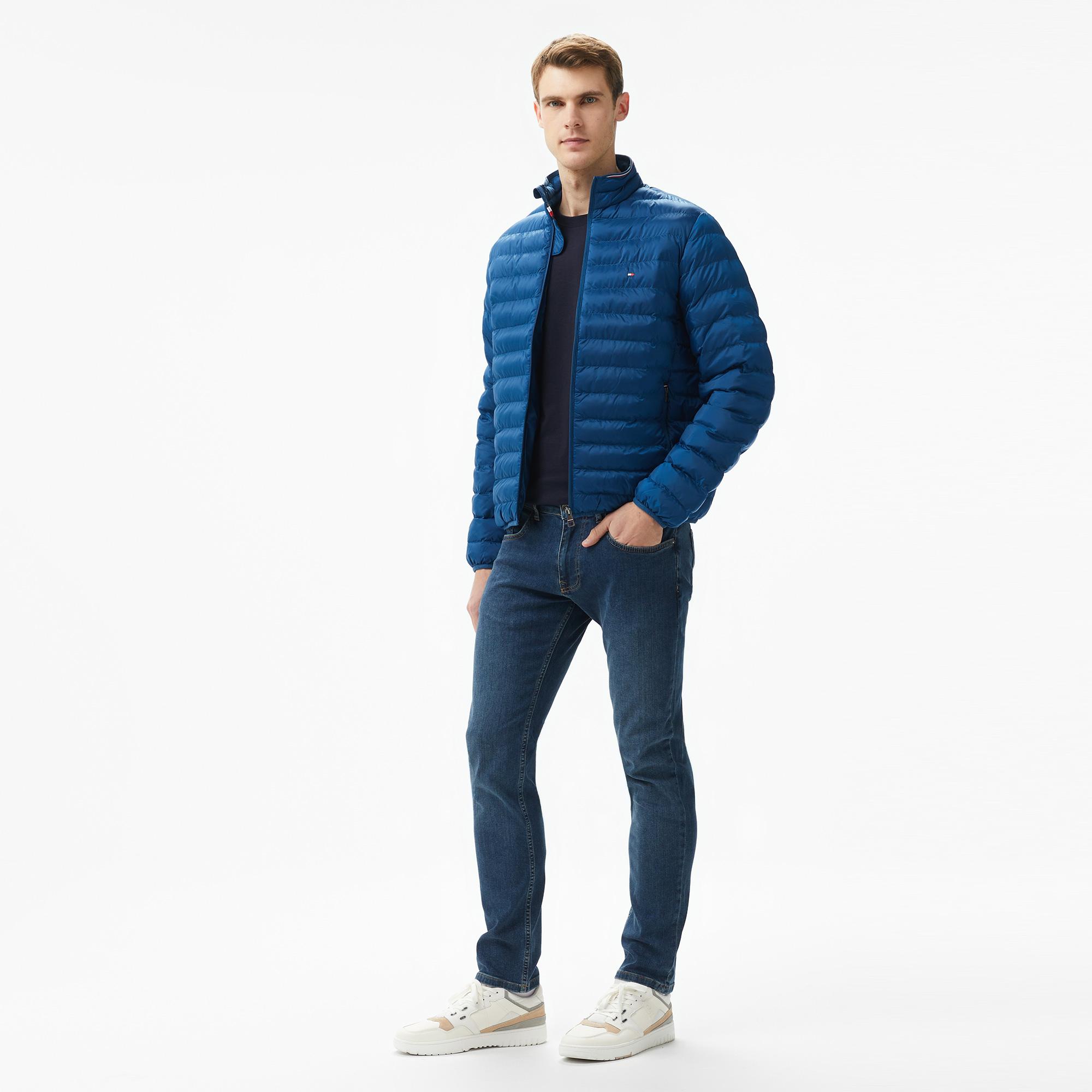 Tommy Hilfiger Core Packable Recycled Erkek Mavi Ceket