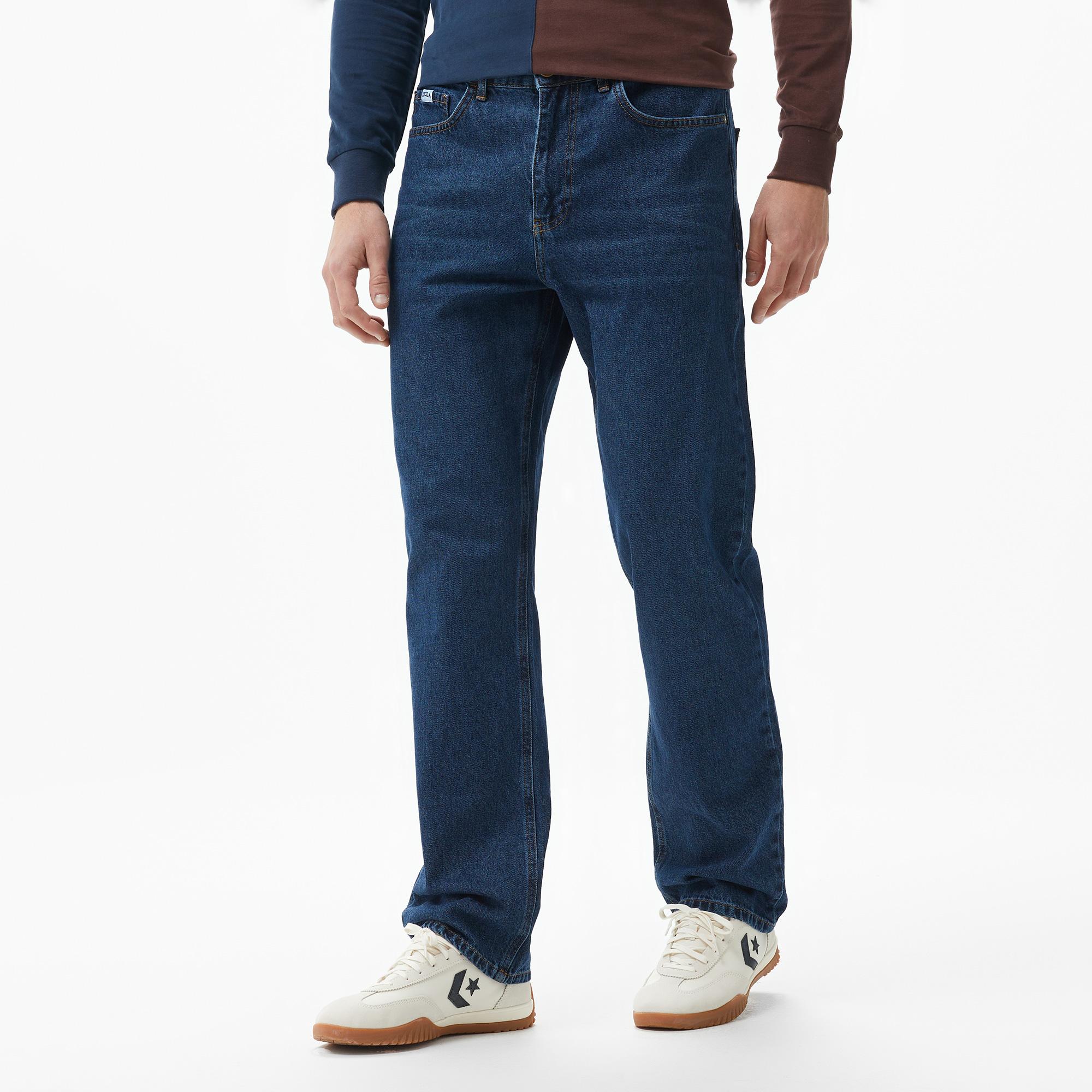 Ucla Benito Nakışlı Erkek Lacivert Denim Pantolon