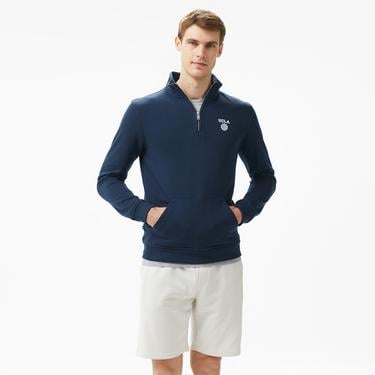  Ucla Leon Nakışlı Erkek Lacivert Half-Zip Sweatshirt