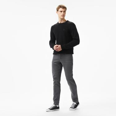  Ucla Emory Nakışlı Erkek Siyah Bisiklet Yaka Triko