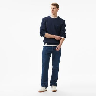  Ucla Emory Nakışlı Erkek Lacivert Bisiklet Yaka Triko