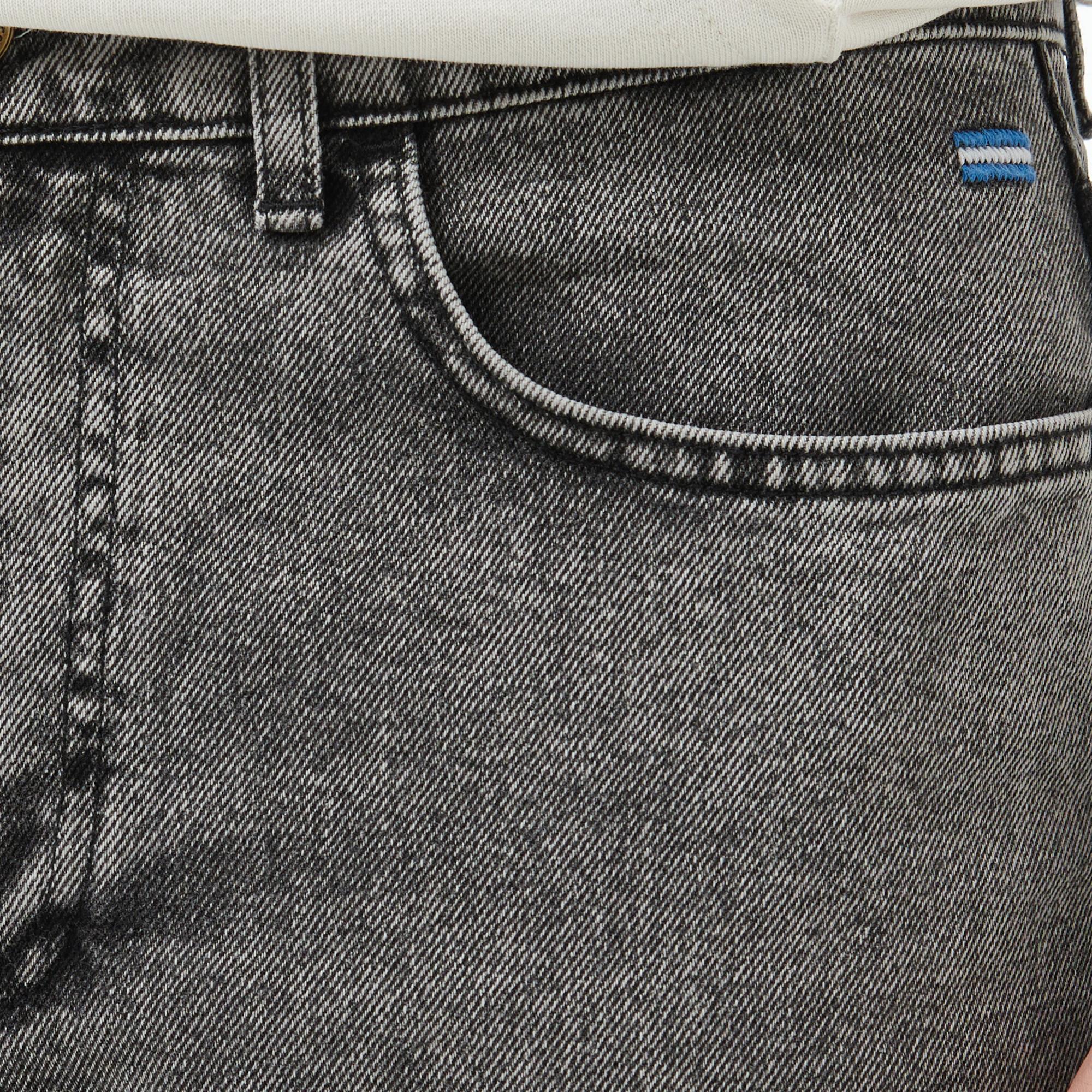 Ucla Benito Nakışlı Erkek Gri Denim Pantolon