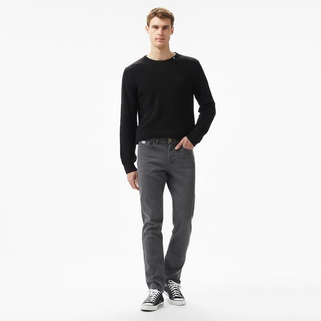  Ucla Fausto Nakışlı Erkek Gri Denim Pantolon