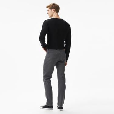  Ucla Fausto Nakışlı Erkek Gri Denim Pantolon