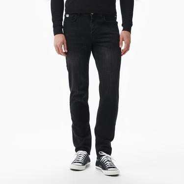  Ucla Fausto Nakışlı Erkek Siyah Denim Pantolon