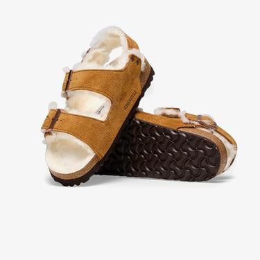  Birkenstock Milano Shearling Vl Kadın Kahverengi Terlik
