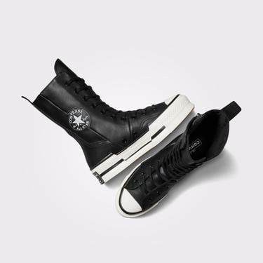  Converse Chuck 70 Plus XHi Unisex Siyah Deri Platform Sneaker