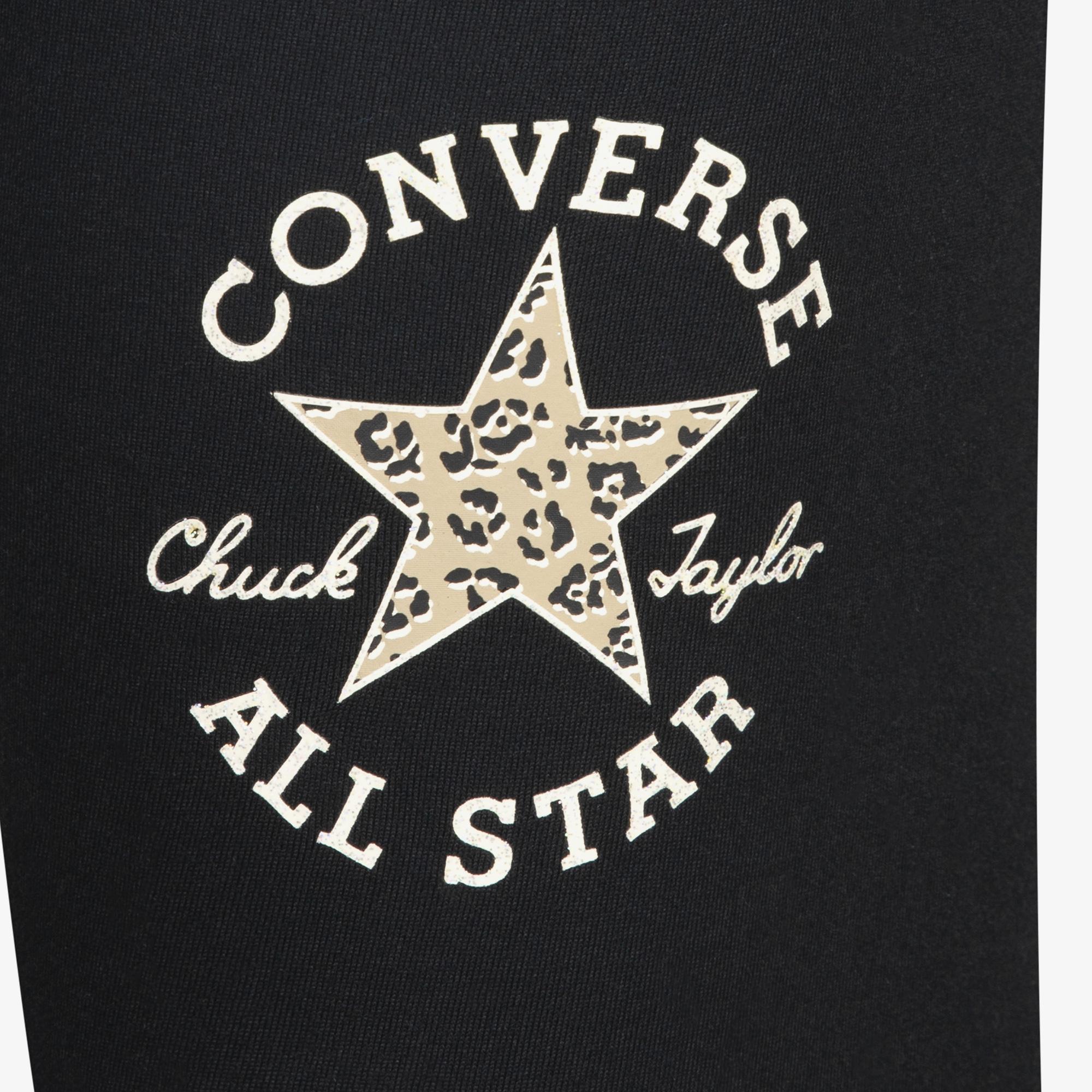 Converse Graphıc Ruched Çocuk Siyah Tayt