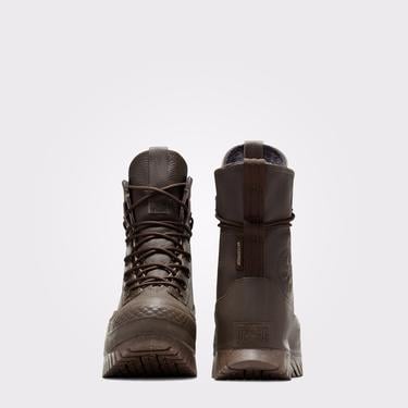  Converse Chuck Taylor All Star Lugged 2.0 CC Unisex Kahverengi Deri Platform Bot