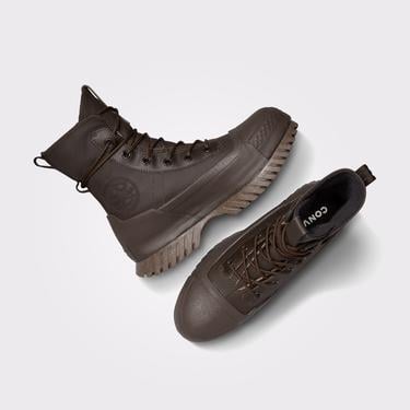  Converse Chuck Taylor All Star Lugged 2.0 CC Unisex Kahverengi Deri Platform Bot