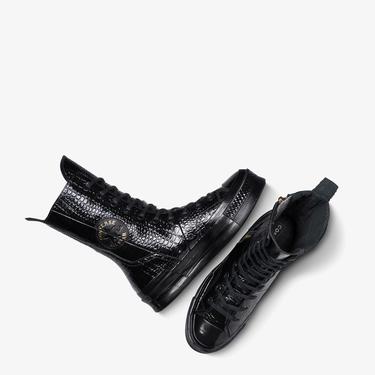  Converse Chuck 70 Plus XHi Unisex Siyah Deri Platform Sneaker