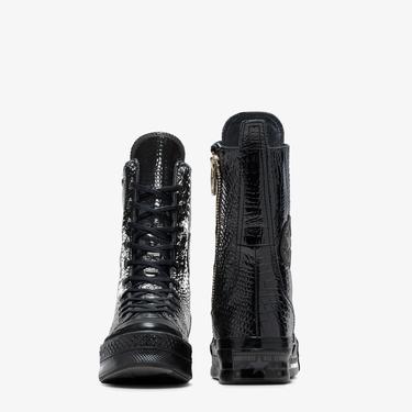  Converse Chuck 70 Plus XHi Unisex Siyah Deri Platform Sneaker