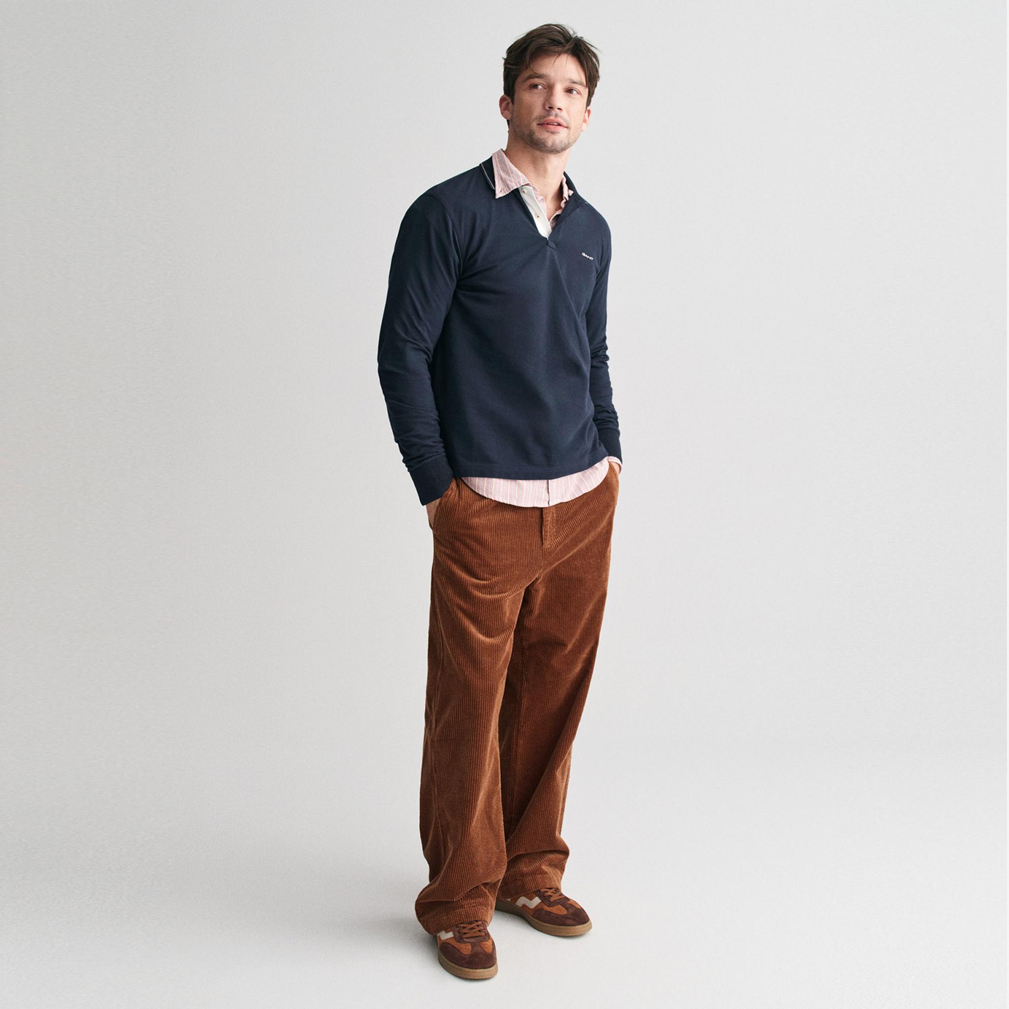 GANT Erkek Lacivert Regular Fit Logolu Polo