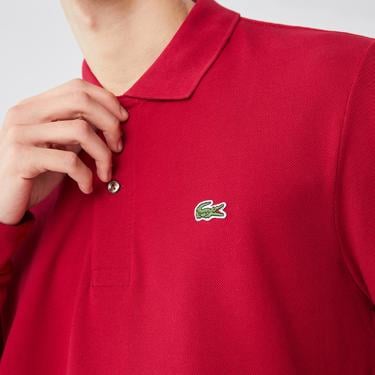  L.12.12 Erkek Classic Fit Uzun Kollu Bordo Polo