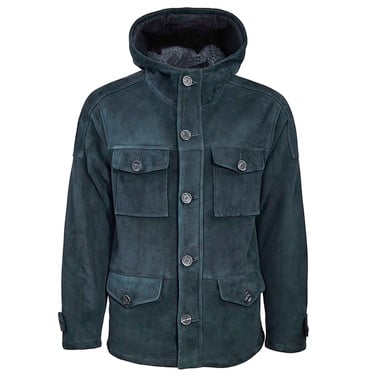  Lacivert Dione Erkek Kürk Kaban