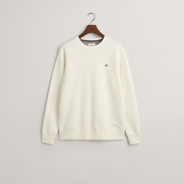  GANT Erkek Krem Regular Fit Bisiklet Yaka Sweatshirt