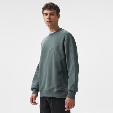  Calvin Klein Jeans Erkek Gri Sweatshirt