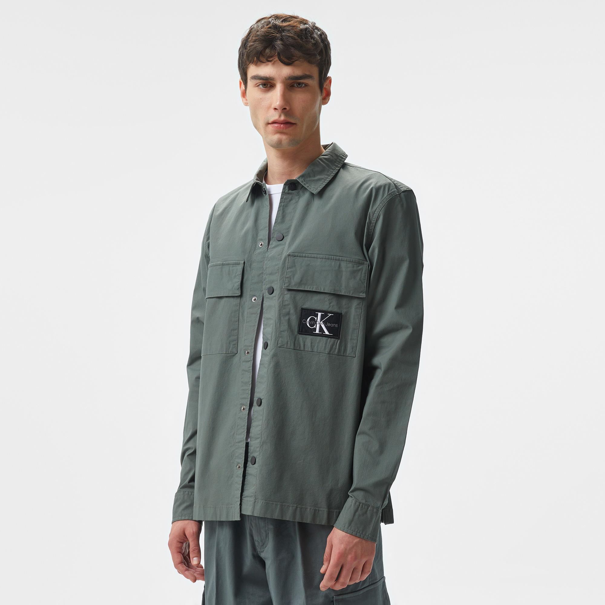 Calvin Klein Jeans Erkek Haki Gömlek