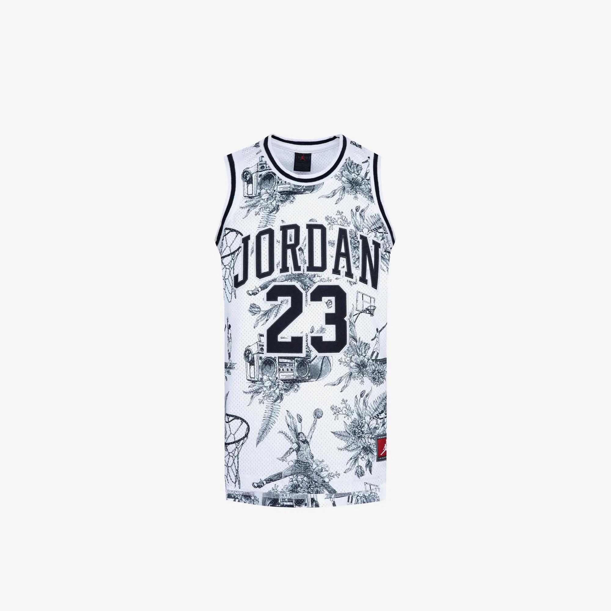 Jordan Jdn Jordan 23 Aop Jersey Çocuk Beyaz/Siyah Kolsuz Atlet