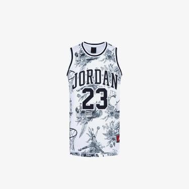  Jordan Jdn Jordan 23 Aop Jersey Çocuk Beyaz/Siyah Kolsuz Atlet