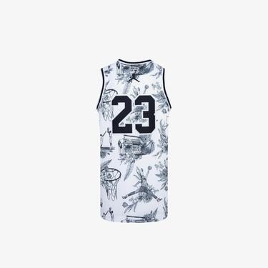  Jordan Jdn Jordan 23 Aop Jersey Çocuk Beyaz/Siyah Kolsuz Atlet