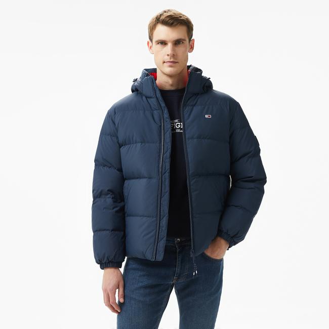  Tommy Hilfiger Essential Down Erkek Lacivert Puffer Mont