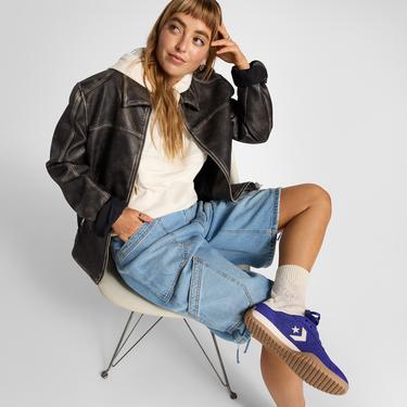  Converse Run Star Trainer Unisex Mavi Süet Sneaker