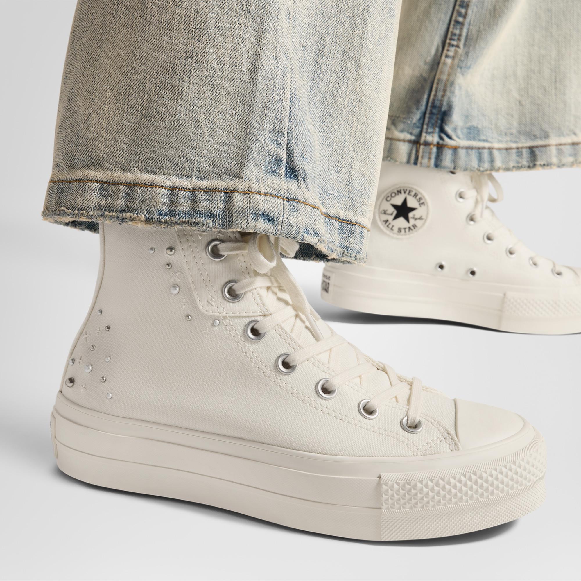 Converse Chuck Taylor All Star Lift Kadın Krem Platform Sneaker