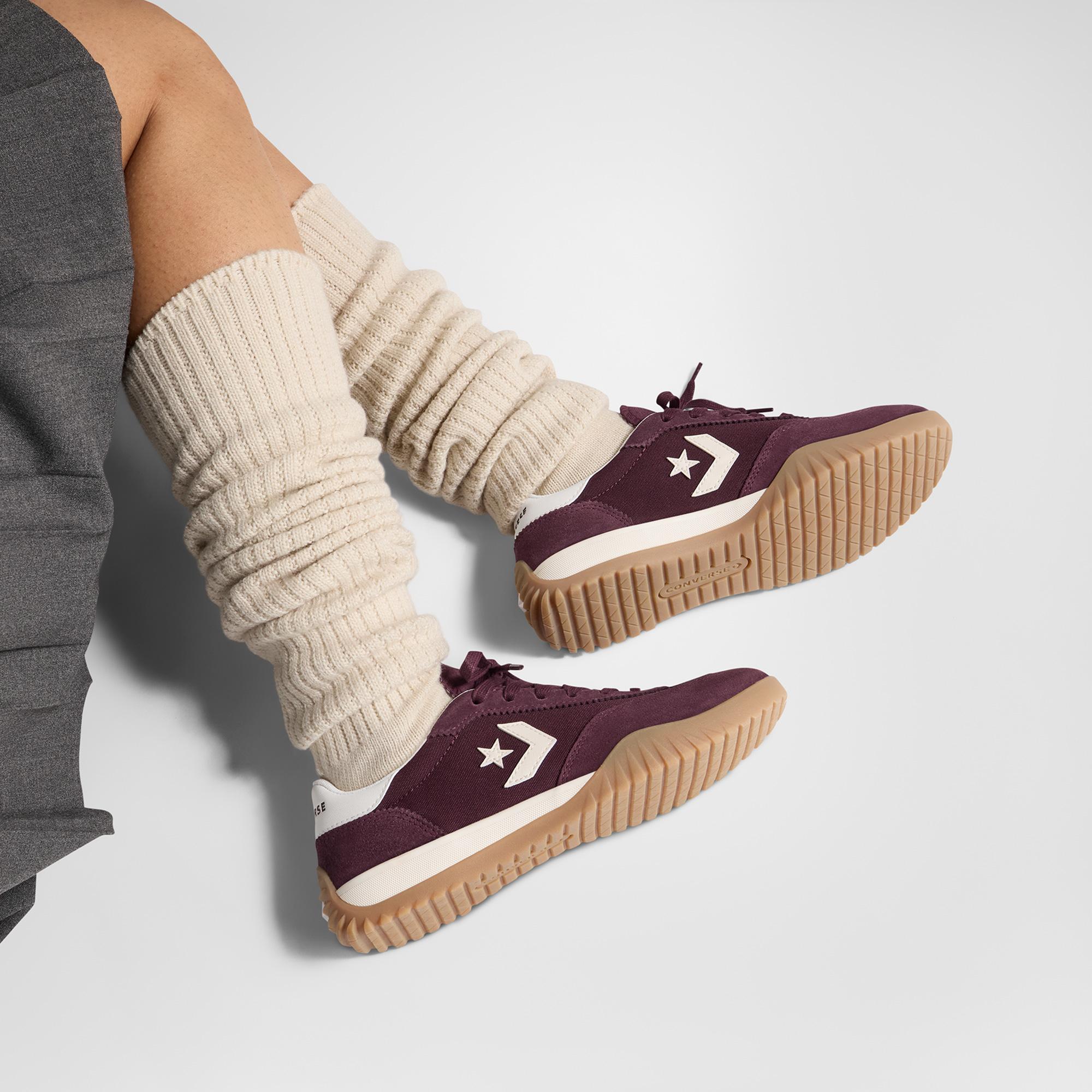 Converse Run Star Trainer Unisex Bordo Süet Sneaker