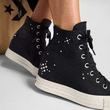  Converse Chuck Taylor All Star Wedge Kadın Siyah Platform Sneaker