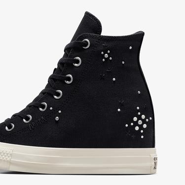  Converse Chuck Taylor All Star Wedge Kadın Siyah Platform Sneaker