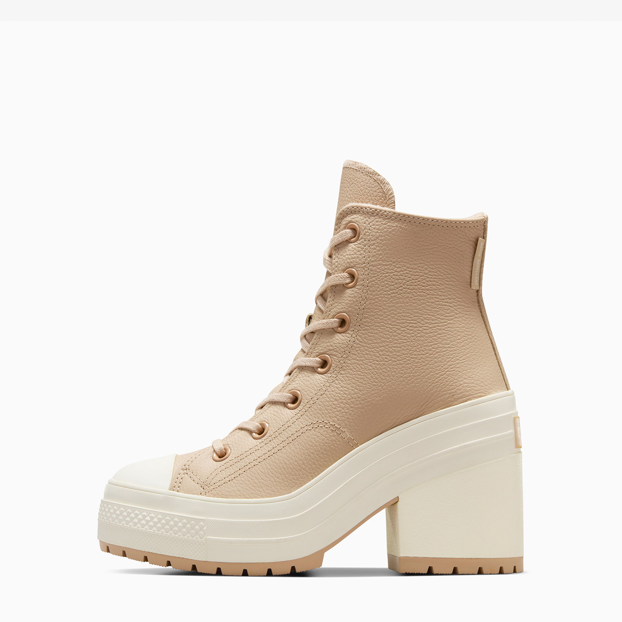 Converse Converse Kahverengi Chuck 70 De Luxe Heel Unisex Bej Deri Platform Sneaker | FashFed Kahverengi - 6. görsel