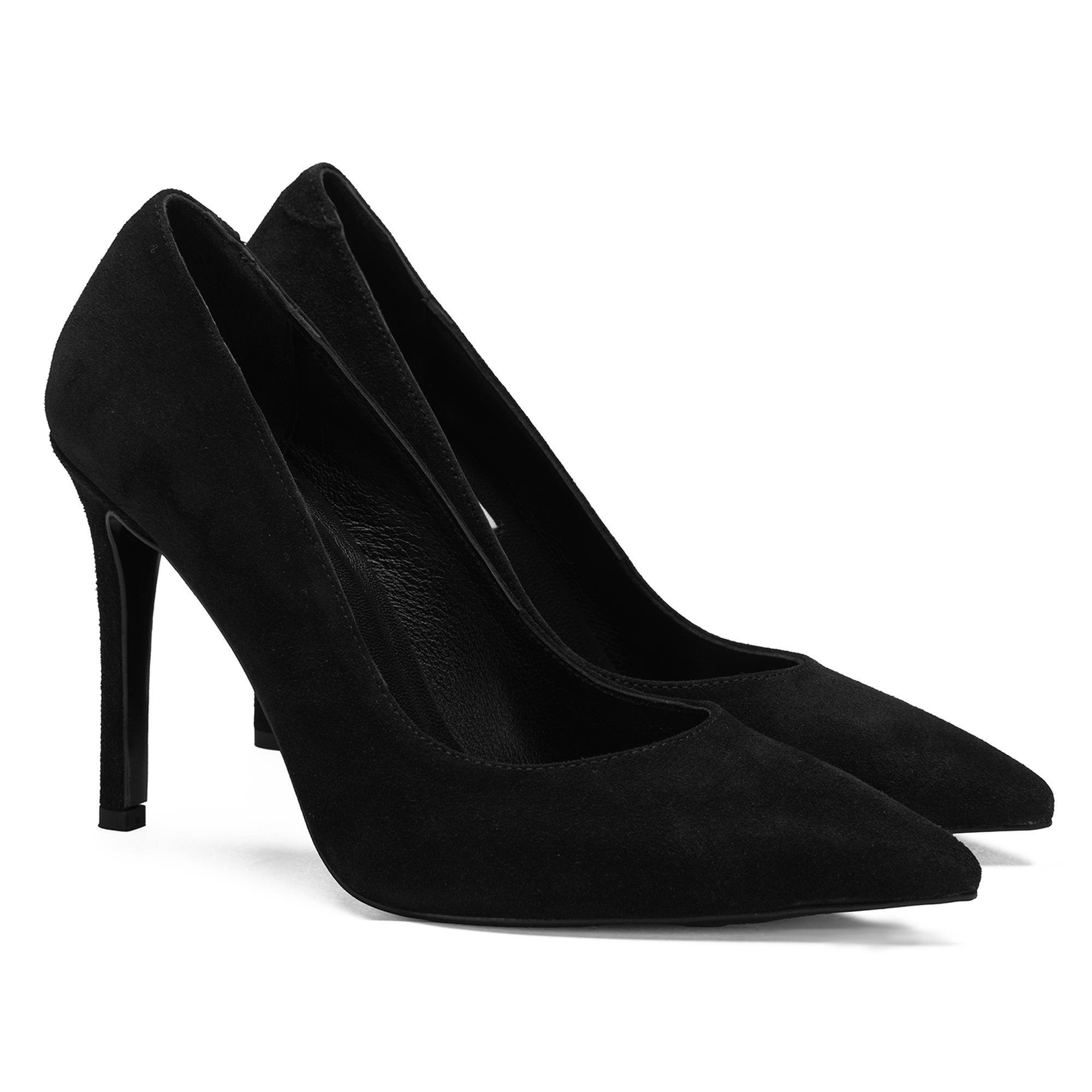 Kadın Siyah Süet Stiletto