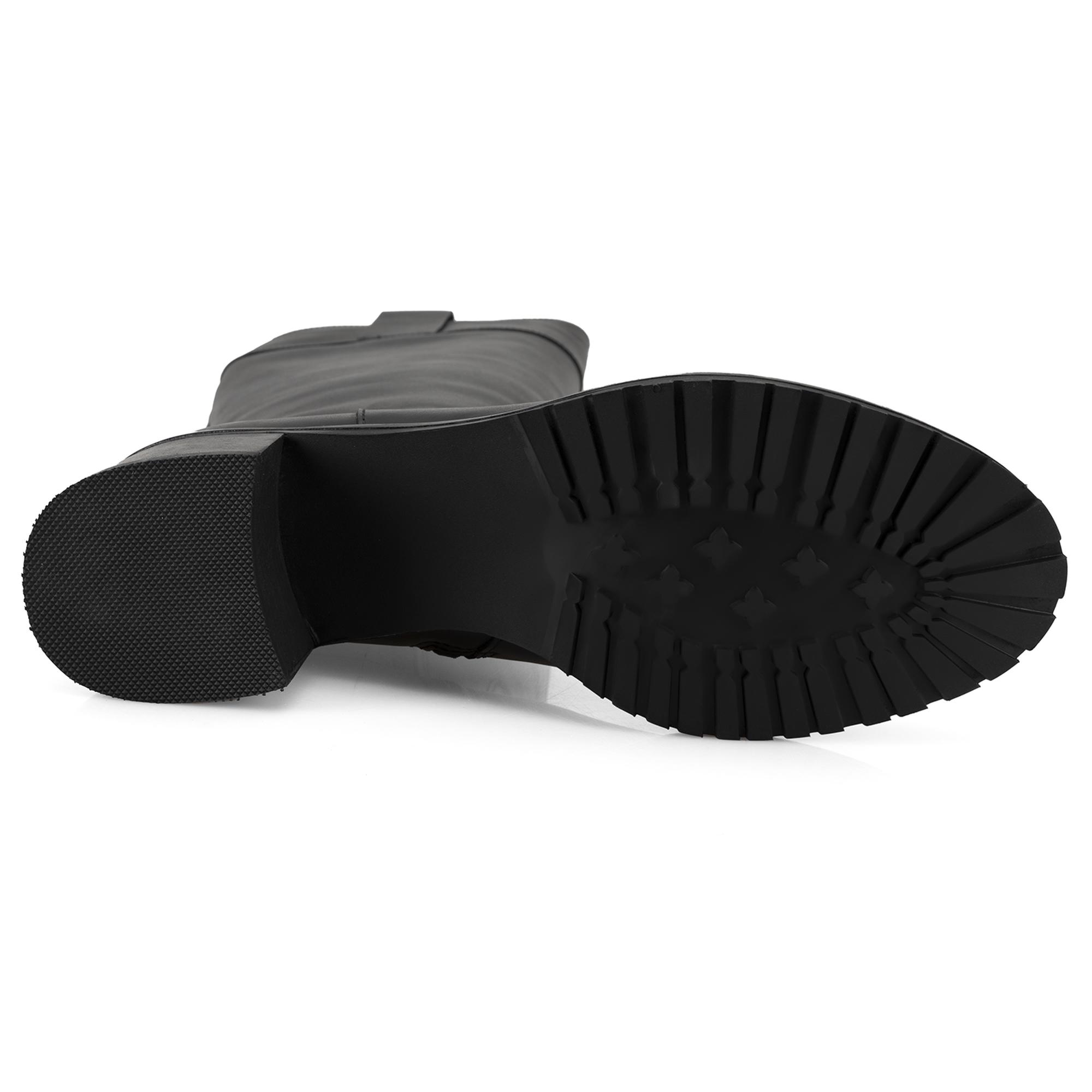 Kadın Siyah Deri Çizme