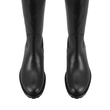  Kadın Siyah Deri Çizme
