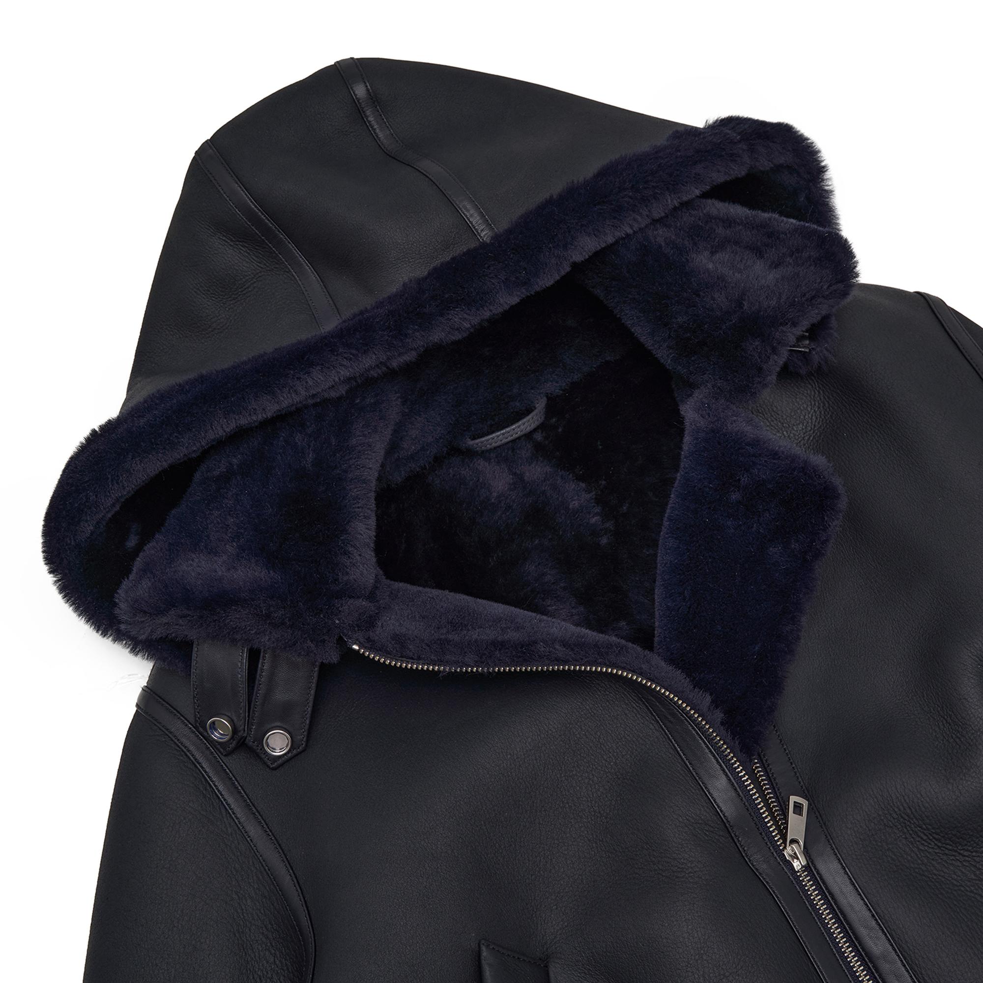 Zoe Lacivert Kadın Kürk Mont