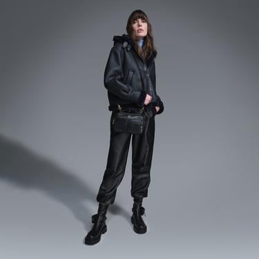  Zoe Lacivert Kadın Kürk Mont