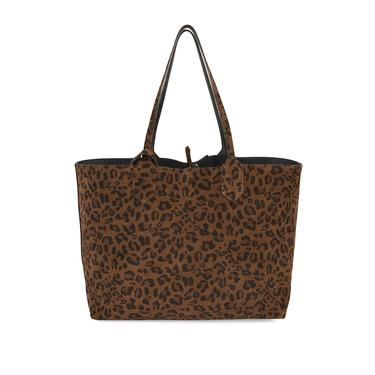  XXXEmely Leopar Kadın Çift Taraflı Deri Omuz Çantası