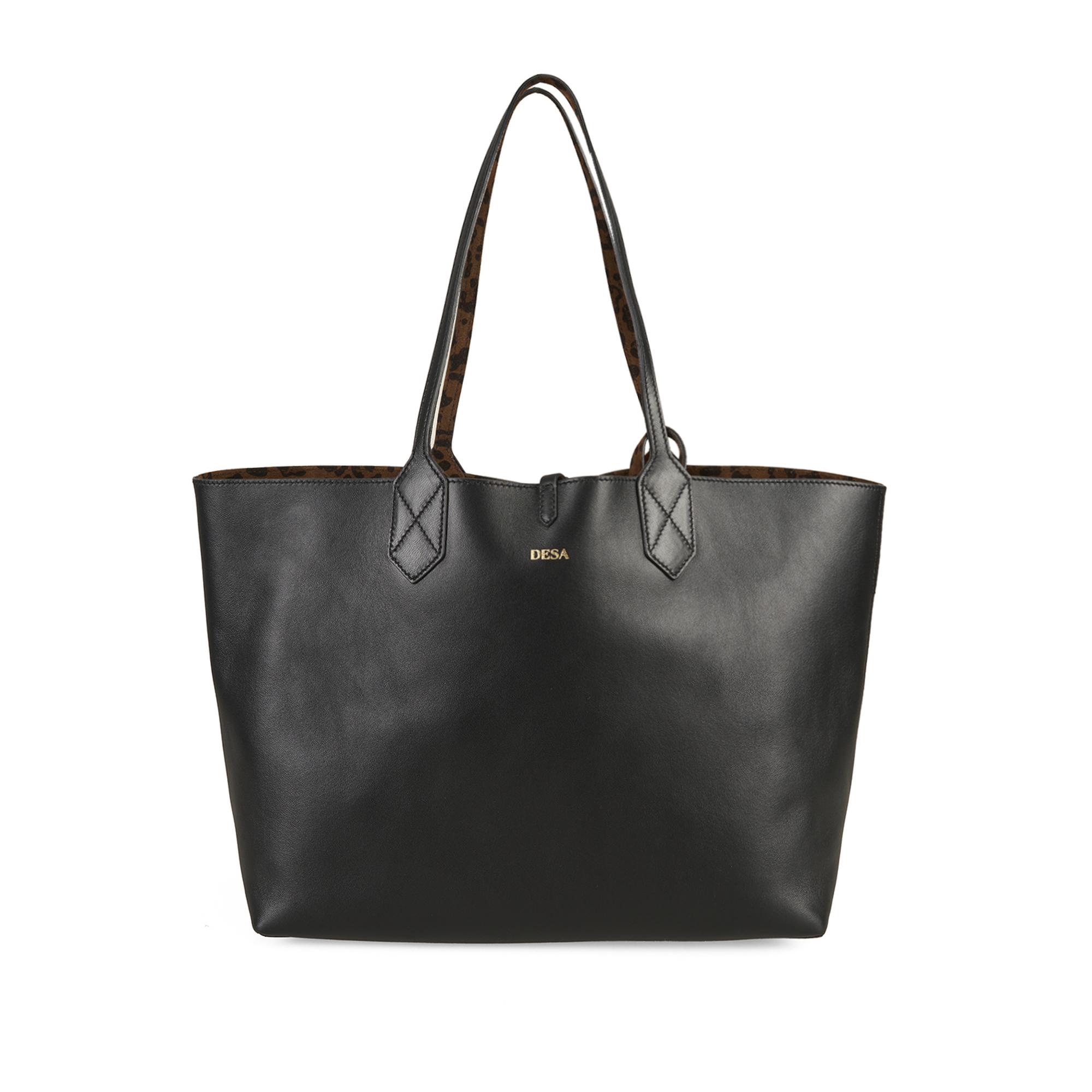 XXXEmely Leopar Kadın Çift Taraflı Deri Omuz Çantası