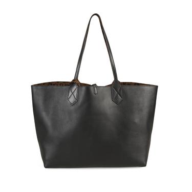  XXXEmely Leopar Kadın Çift Taraflı Deri Omuz Çantası