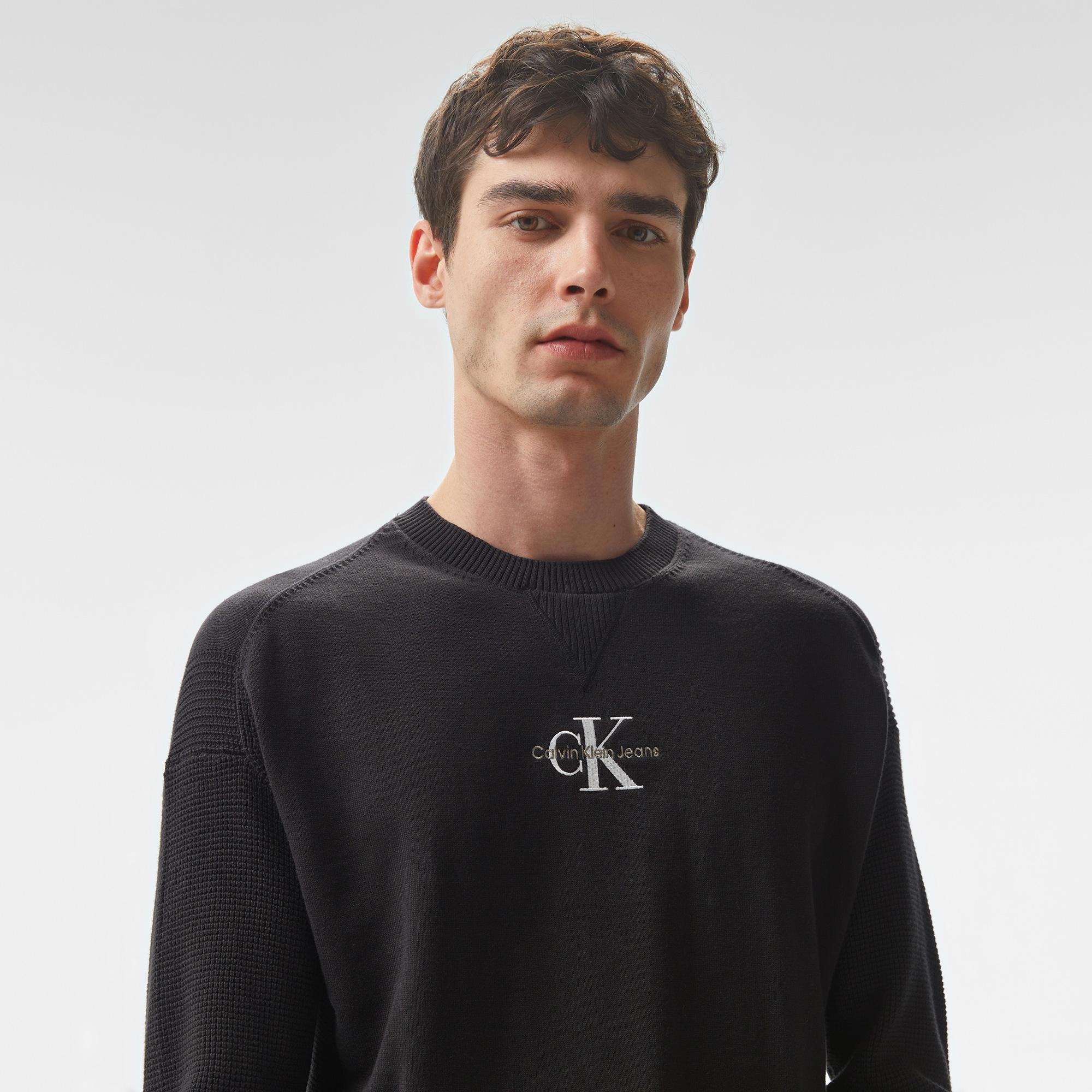 Calvin Klein Jeans Erkek Siyah Triko