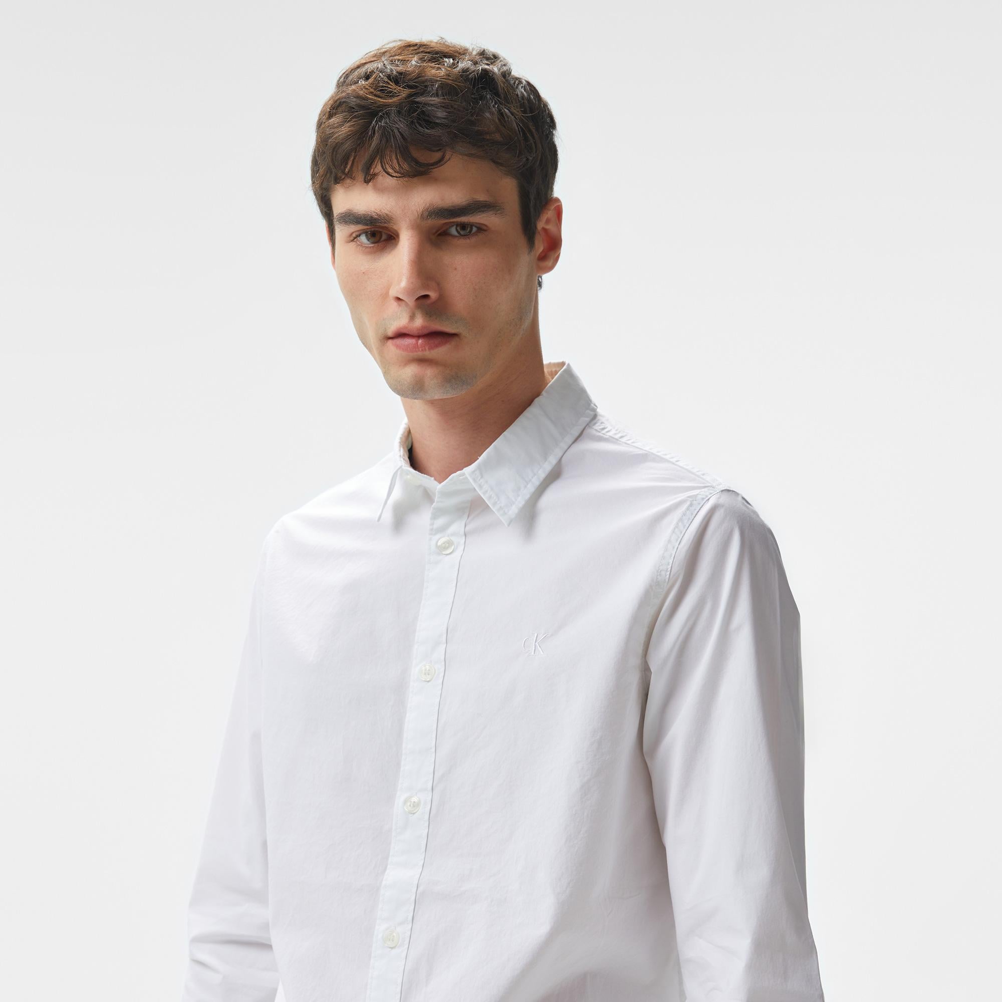 Calvin Klein Erkek Beyaz Gömlek