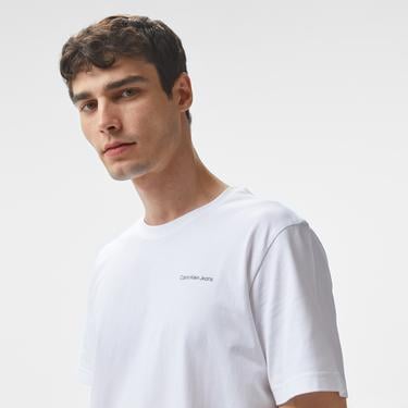  Calvin Klein Jeans Erkek Beyaz T-Shirt